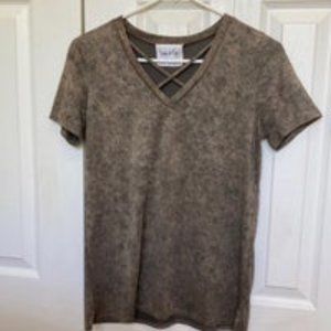 Criss Cross V-Neck T-Shirt